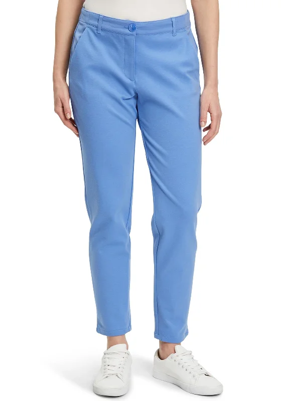 Betty Barclay Nicole Relaxed Casual Trousers, Ultramarine Trousers Flared Retro