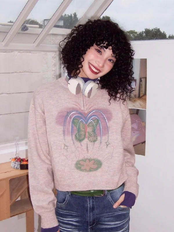 Turtleneck Printed Sweater【s0000005125】 Iron Safe Non-Iron Wrinkle Free