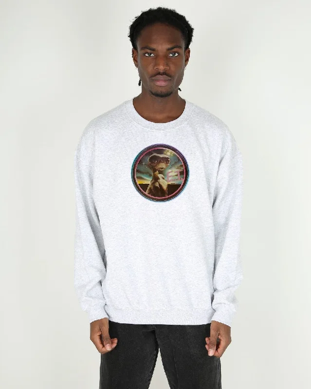 Vintage 70s E.T  Transfer Sweatshirt Hoodie with Batwing Sleeves Loose Dramatic