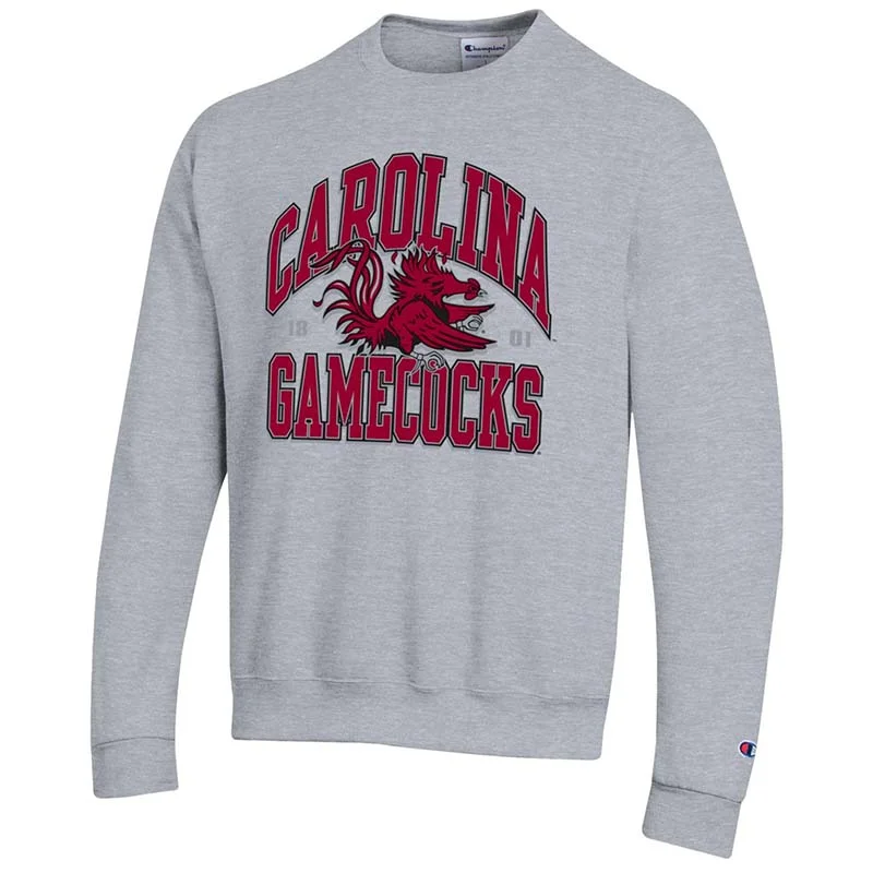 USC Arch Crewneck Sweatshirt Hoodie with Hem Embroidery Detailed Premium