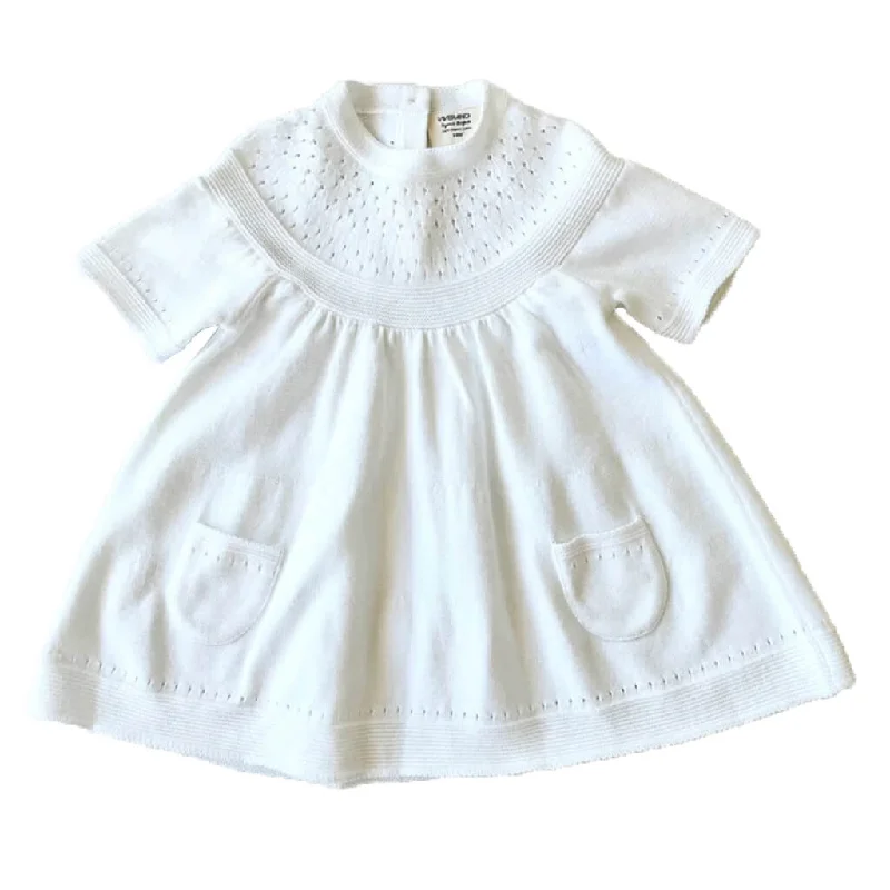 Pointelle and Pocket Knit Dress