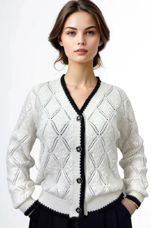 JS0003 DELUXE SOFT CARDIGAN SWEATER Spandex Blend Rayon Blend Denim Blend