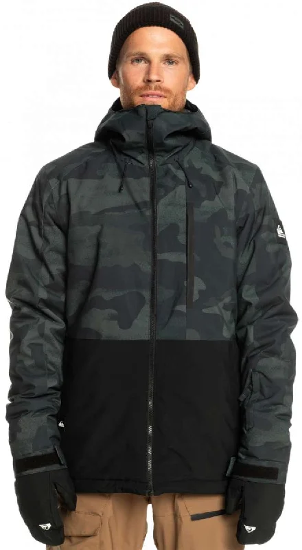 Quiksilver Mission Print Black Jacket 2024 Wool Fabric Cashmere Fabric Tweed Fabric