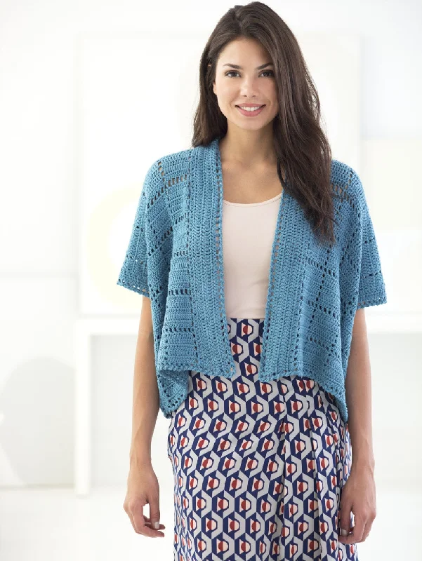 Zen Cardigan (Crochet) Chenille Blend Fleece Blend Nylon Blend