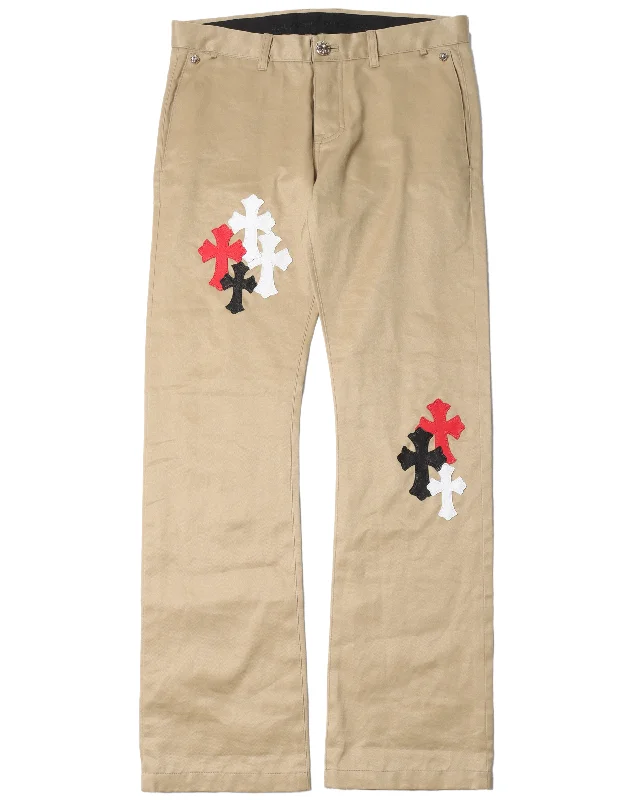 Cross Patch Chino Pants Free Shipping Bootcut,