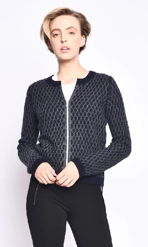 3VERY Cozy Zipper Cardigan Seamless Knitted Crochet