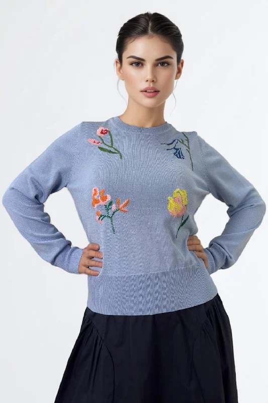 LS65024 PULLOVER SWEATER Notch Collar Peter Pan Collar Cowl Neck