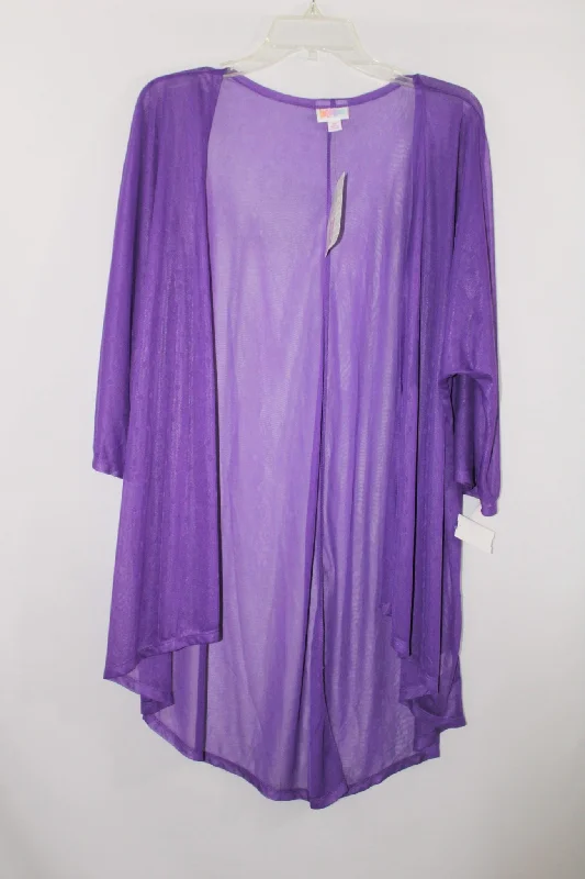 NEW LuLaRoe Purple Cardigan | M Chenille Brocade Lace