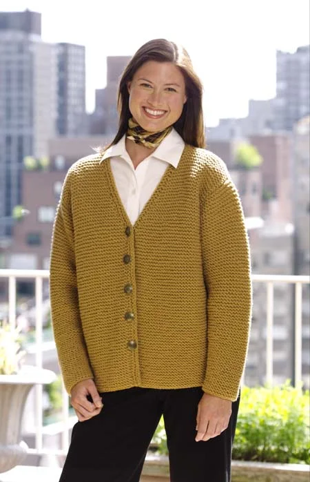 Knit Quick-Knit Classic Cardigan Elasticated Padded Insulated