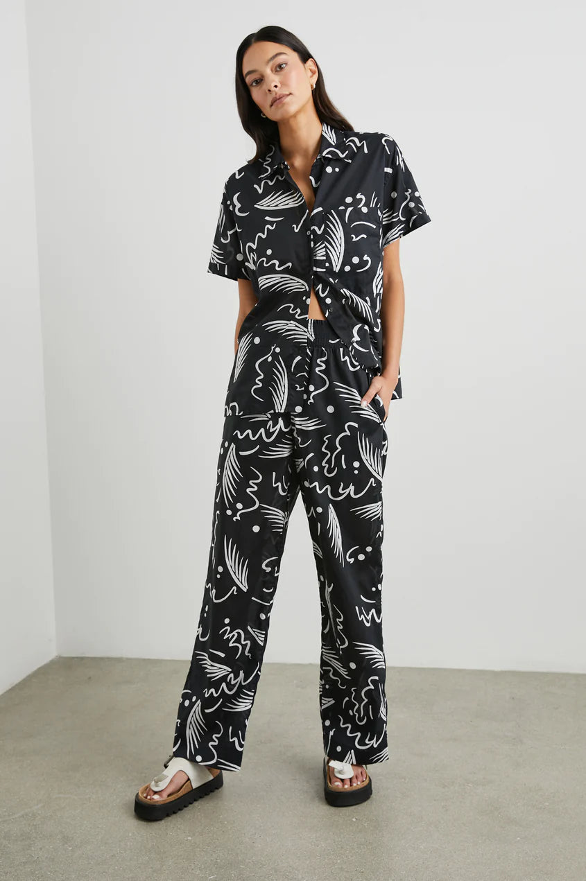 Brendon Printed Pant Crop Bootcut,