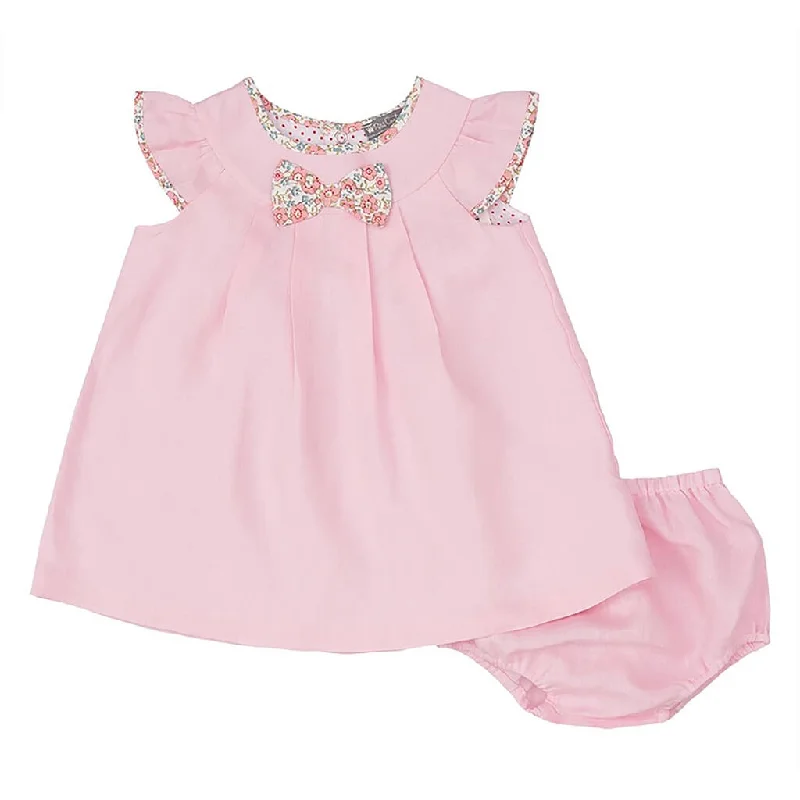 Linen Bow Dress with Bloomer