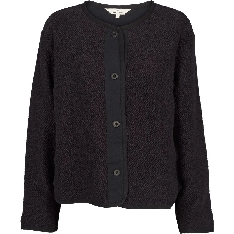 Basic Apparel - Turid Cardigan - Sort Welt Pockets Slit Pockets Flap Pockets