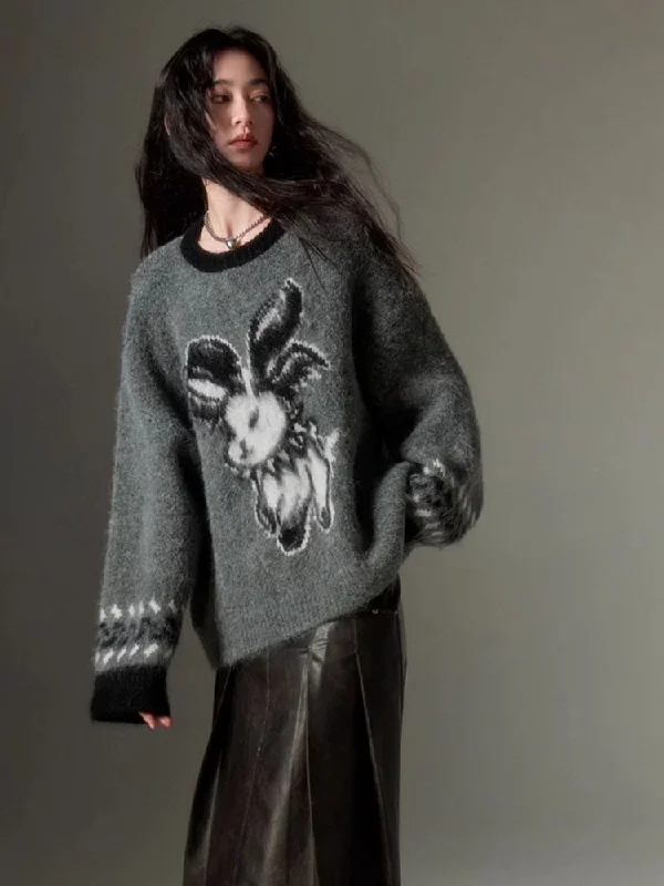 Drop Shoulder Loose Knit Sweater【s0000004871】 Elasticated Padded Insulated