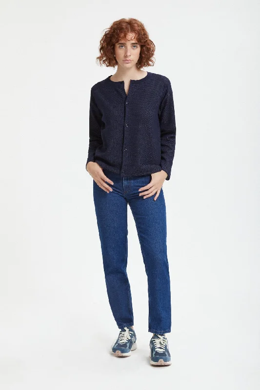 Cardigan a rete Kodenshi Beaded Cardigan Sequined Faux Fur