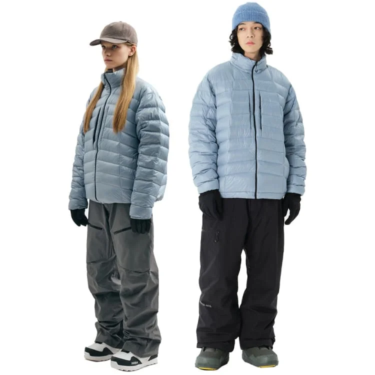 Dimito VTX Light Down Jacket-BLUE [KOREAN BRAND] Welt Pockets Slit Pockets Flap Pockets