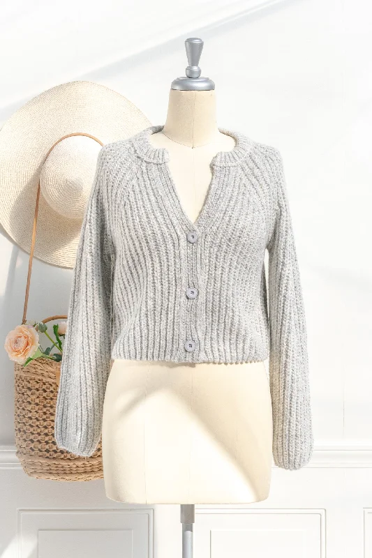Hearthside Cropped Cardigan Fitted Loose Oversized