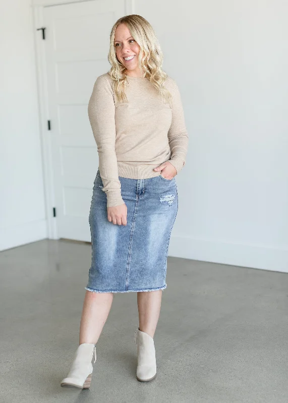 Crewneck Soft Knit Sweater - FINAL SALE Velvet Chenille Corduroy
