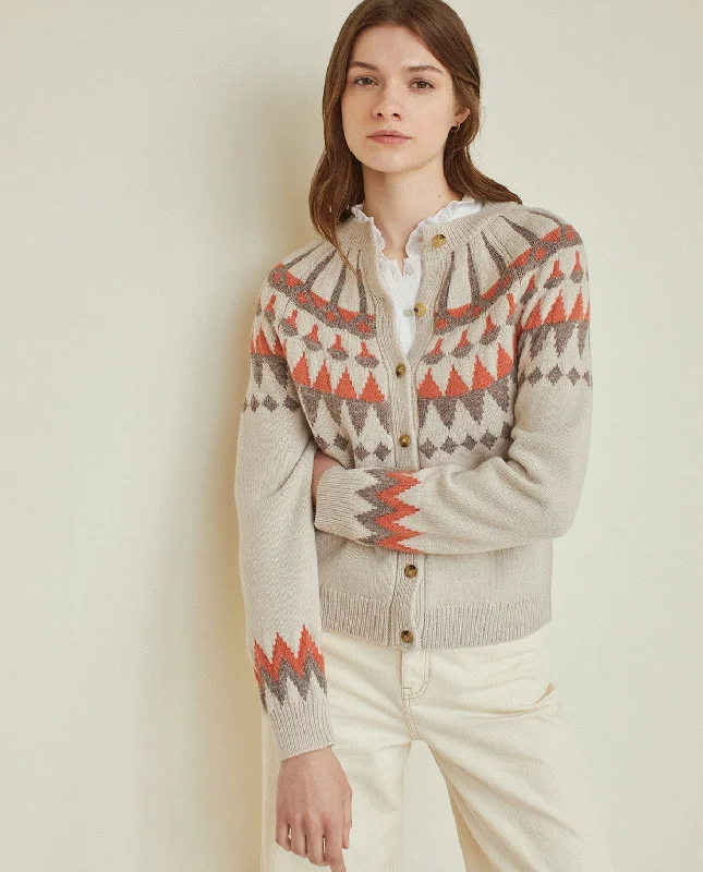 Nordic Jacquard Cardigan Seamless Knitted Crochet