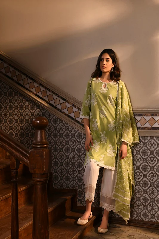 Ayda Kurta with Floral Lace Flared Pants Quality Skinny,