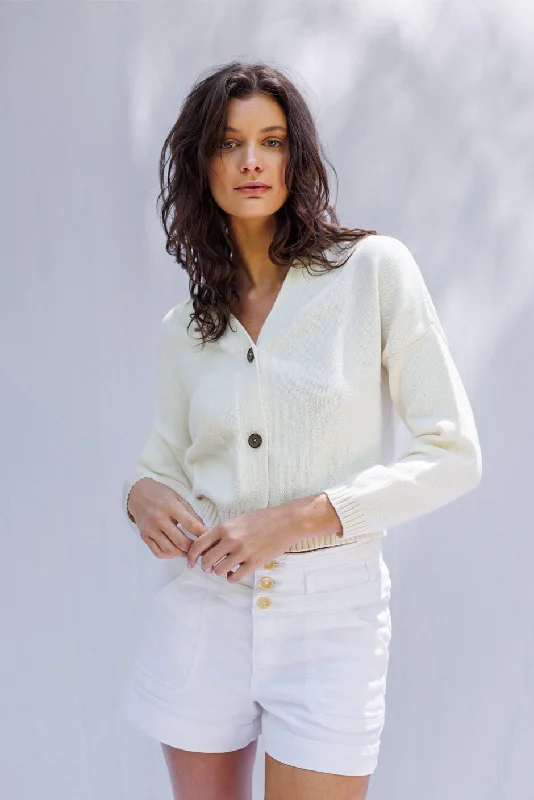 Diana Cardigan (Oat Milk) Nylon Fabric Polyester Fabric Spandex Fabric