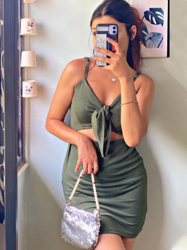 Women Bodycon Green Dress