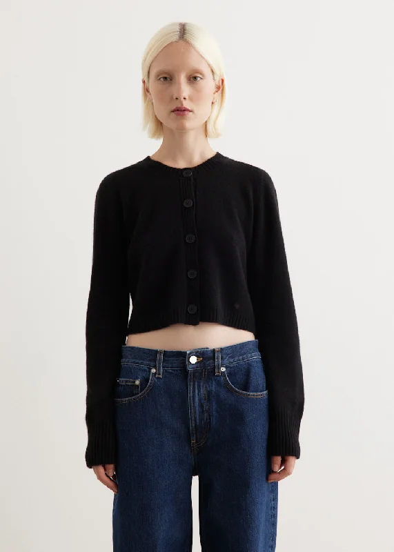 Zephir Cardigan Satin Blend Silk Blend Wool Blend