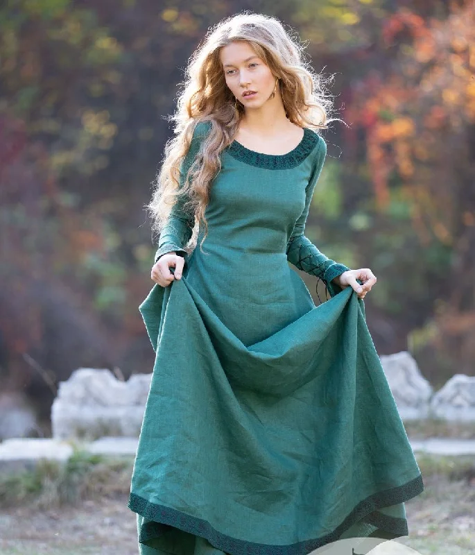 Autumn Princess Linen Dress