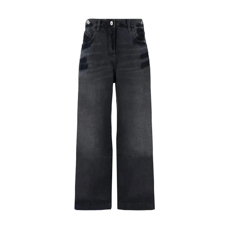 The Attico Denim Pants Cotton Quality,