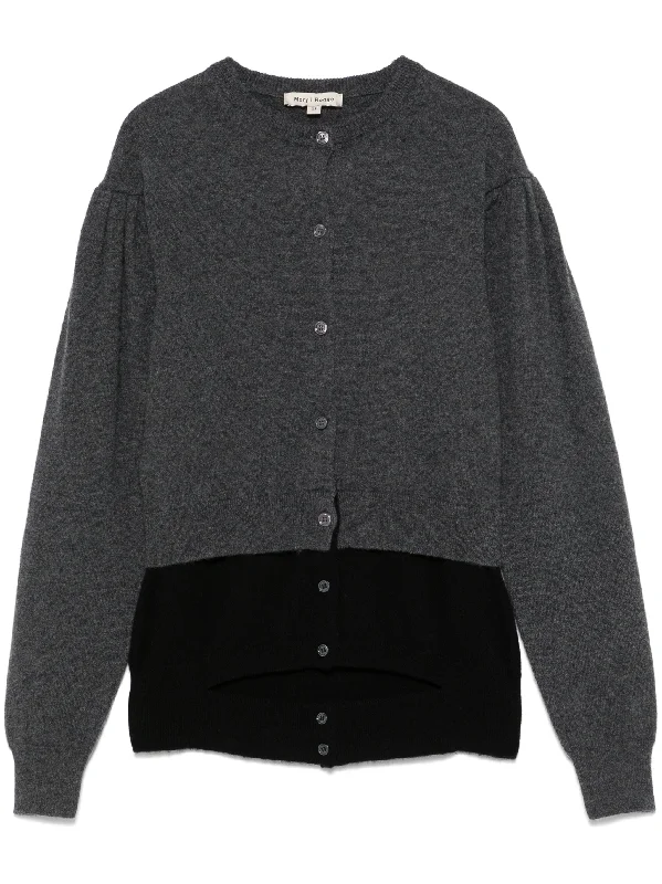 cashmere puff sleeve cardigan Denim Fabric Leather Fabric Suede Fabric