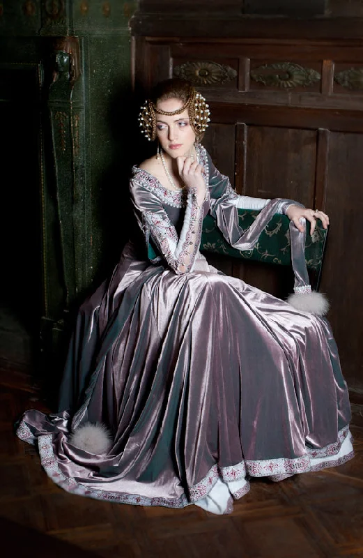 Lady Rowena Velvet Medieval Dress