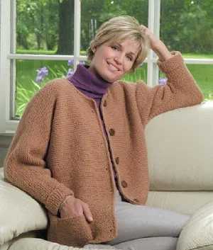 One-Stitch Adult Cardigan (Knit) Zippered Buttoned Snapped