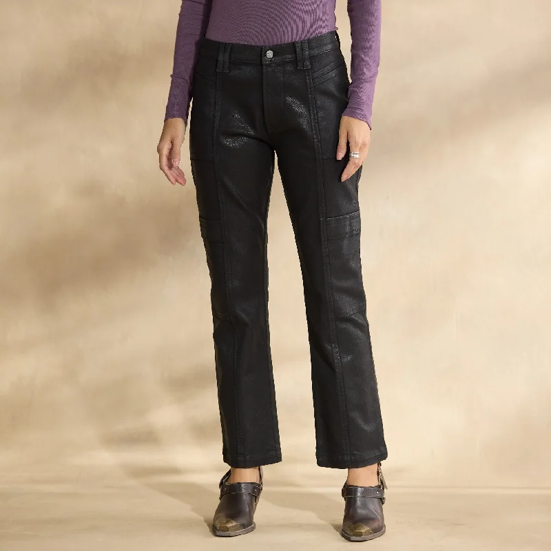 Coated Bronte Cargo Pants Jeggings Crop,