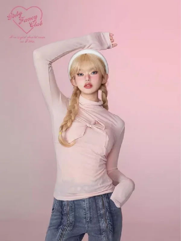 Lace Inner Two Sheer Knit Sweater【s0000006346】 Ribbed Striped Patterned
