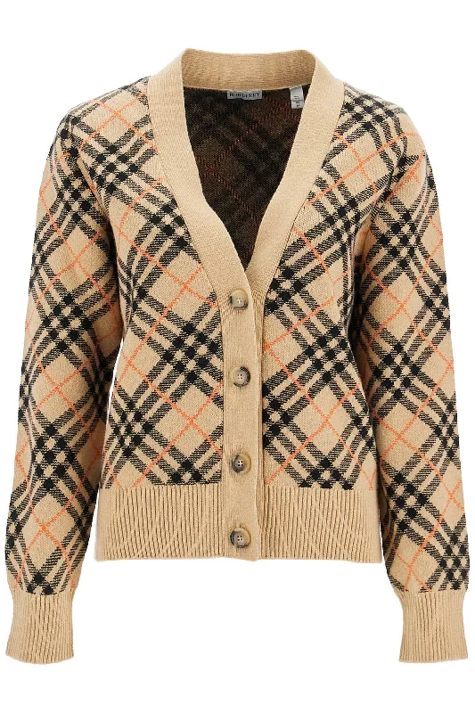 Ered Cashmere Boxy Cardigan With  - Beige Glossy Satin Silk