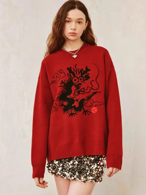 Round neck loose long sleeve sweater【s0000006427】 Soft Cozy Warm
