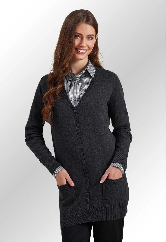 Women's Longline Knitted Cardigan PR698 Hooded Caped Shawl Collar