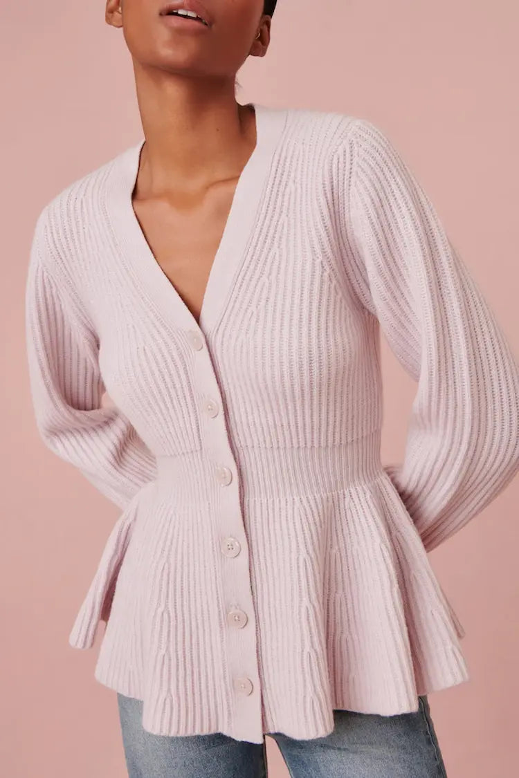LoveShackFancy Luisa Cardigan Chenille Fabric Brocade Fabric Lace Fabric
