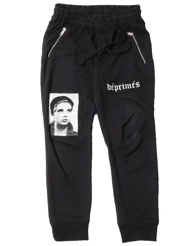 Patched Sweat Pants Trousers Limited Edition,