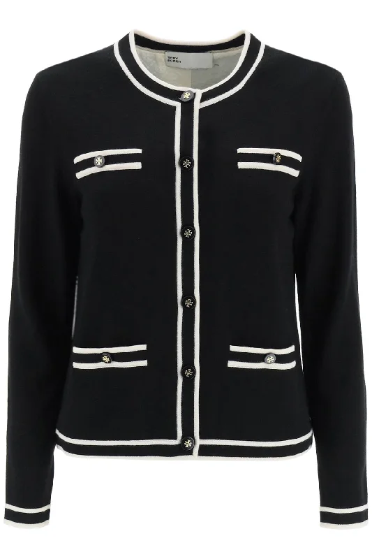 Kendra Merino Wool Cardigan  - Black Wool Fabric Cashmere Fabric Tweed Fabric