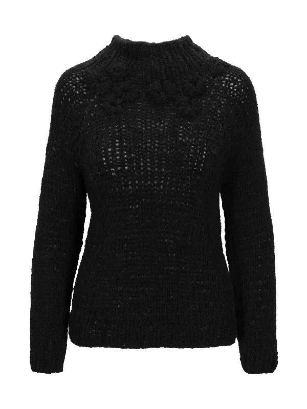 Bad Girls Sweater - Black Terry Blend Velvet Blend Canvas Blend