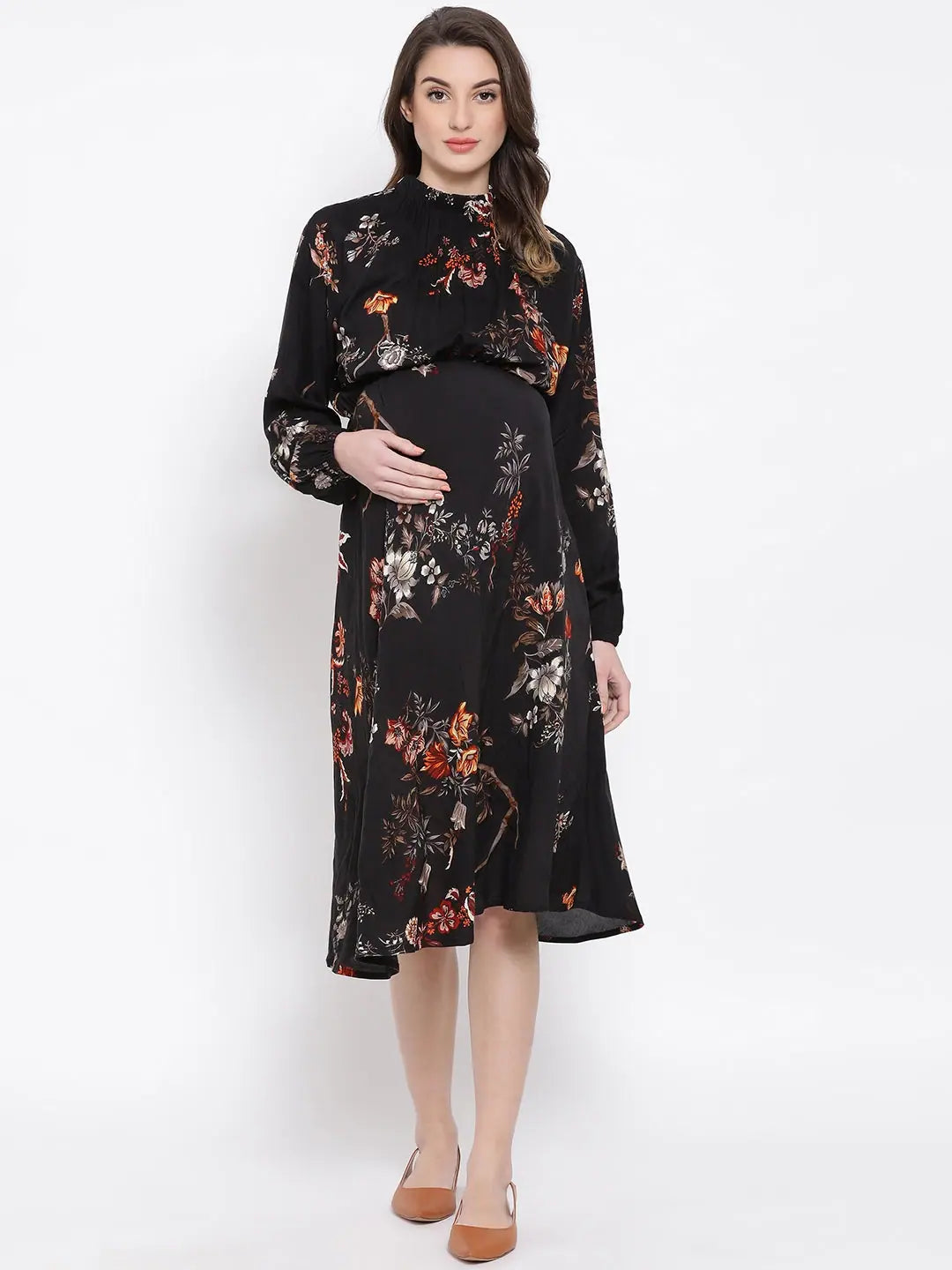 Floral Enigma Docile Maternity Women Dress