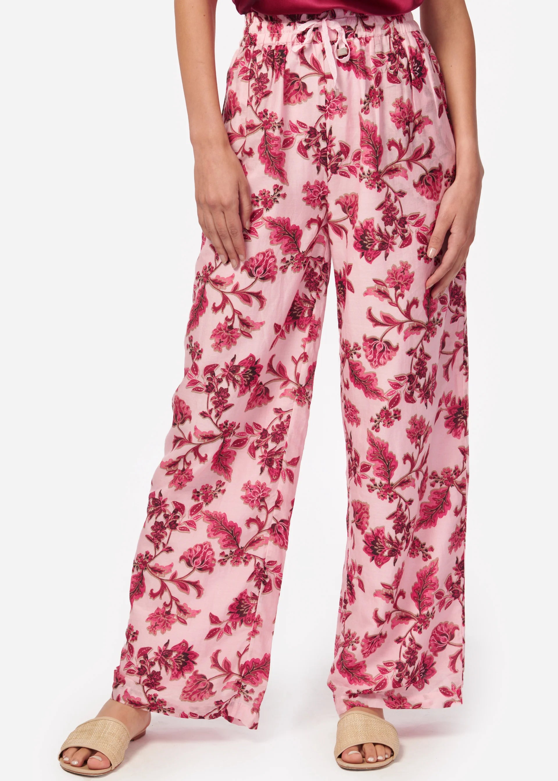 Tudor Floral Wesley Wide Leg Pant Straight Wide-Leg,