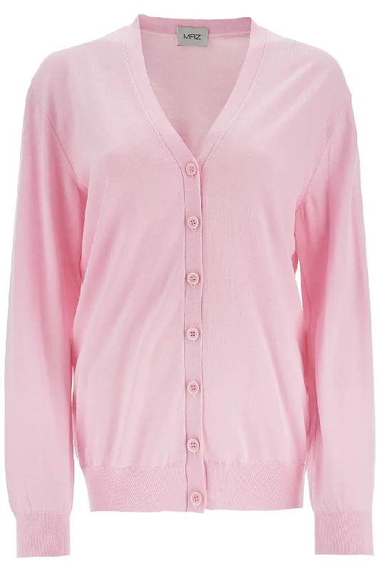 Lightweight Wool Cardigan  - Pink Bright Pastel Dark