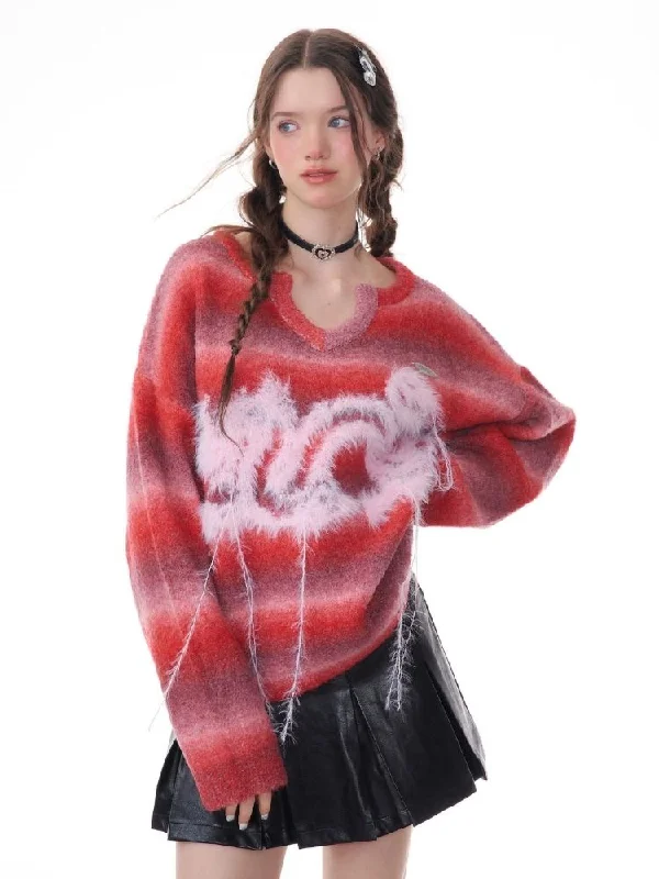 Striped Christmas Battle Sweater【s0000006156】 Seamless Knitted Crochet