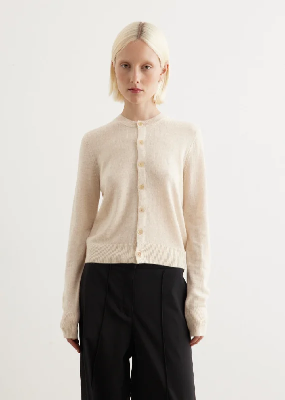 Keny Yak Face Cardigan Mesh Blend Leather Blend Suede Blend