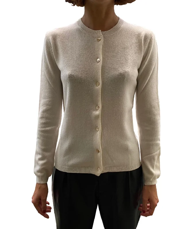 LA ROSE cardigan cashmere crema Spandex Rayon Corduroy