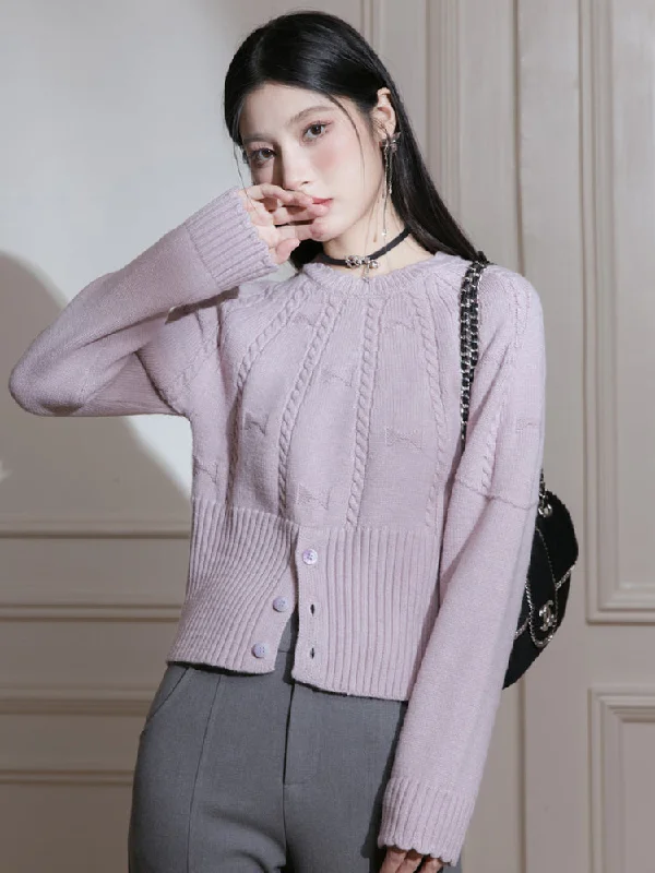 Slim waist sweater【s0000005821】 Open Front Closed Front Wrap Front