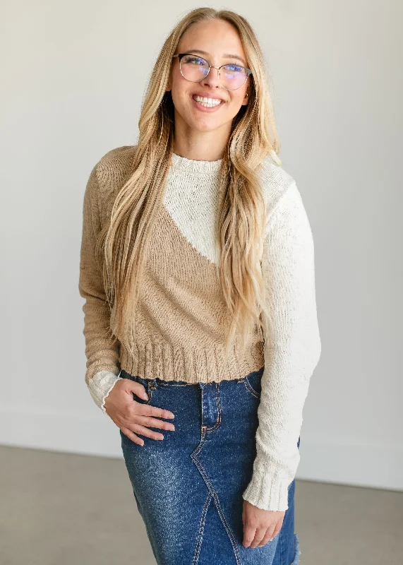 Nadria Colorblock Sweater - FINAL SALE Collared Crew Neck Turtle Neck