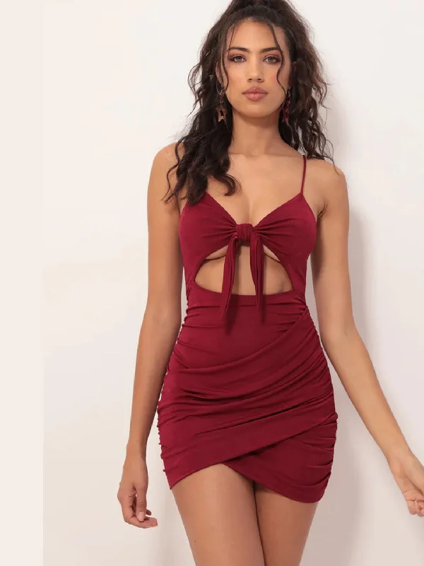 Women Bodycon Maroon Dress