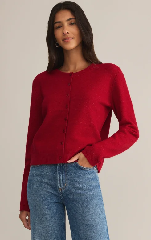 OUTLOOK CARDIGAN Lace Blend Ribbed Blend Corduroy Blend